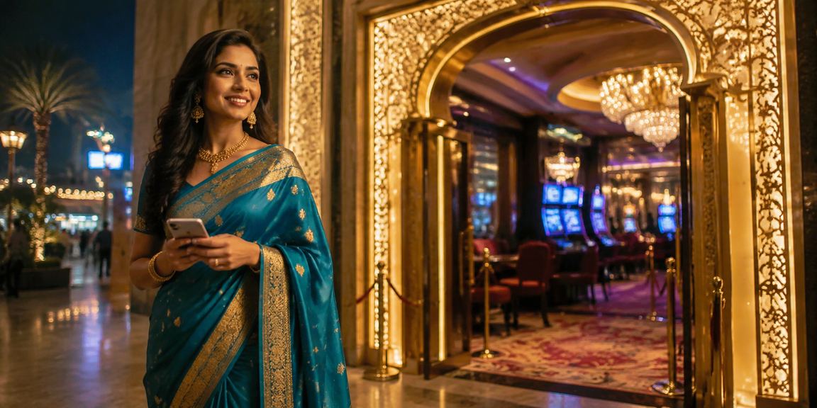 Mobile Casino and Rummy gaming in traditional attire in Delhi
