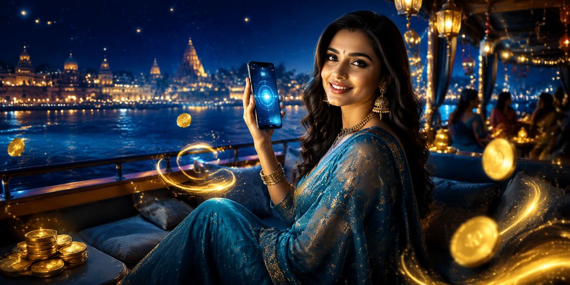Mobile casino user enjoying games in traditional attire